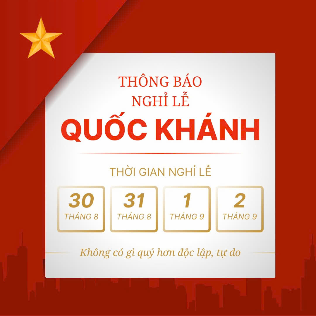 Thông báo lịch trực dịp Lễ Quốc khánh 2/9